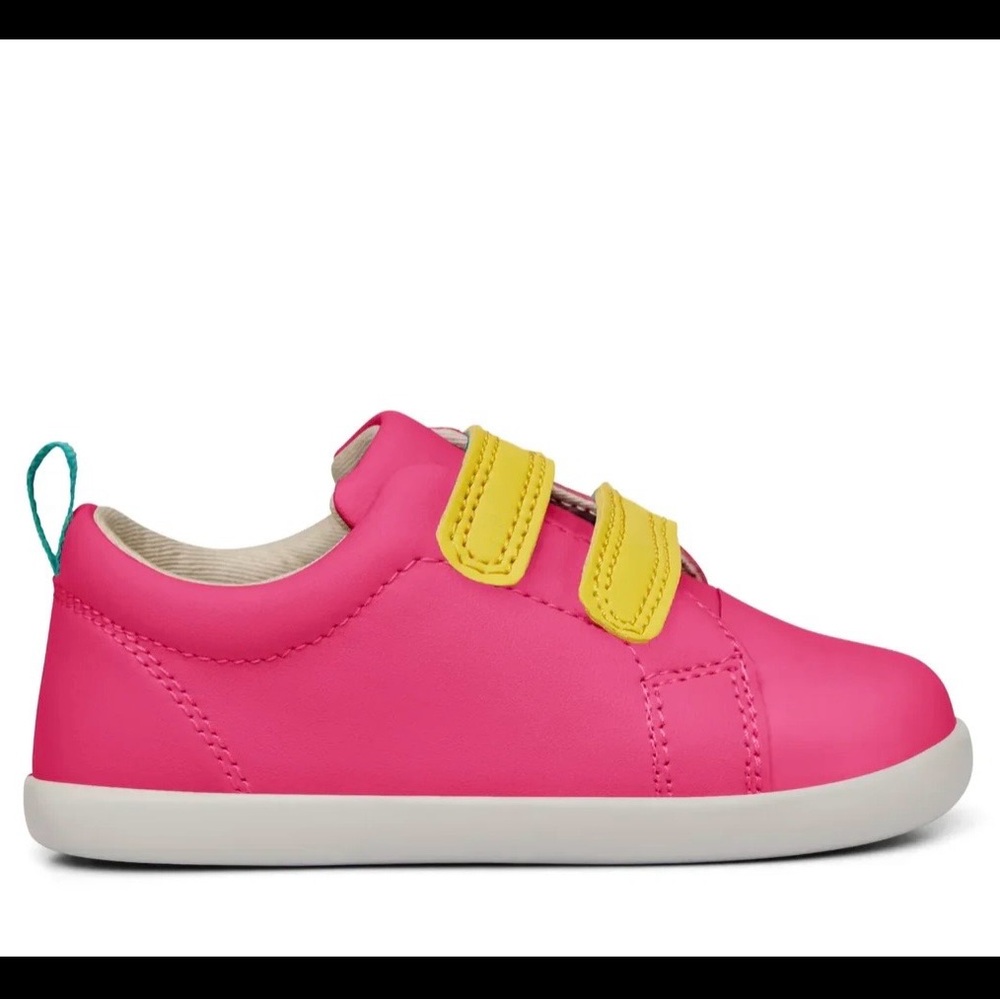 Vibrant Pink and Yellow Kids Sneakers